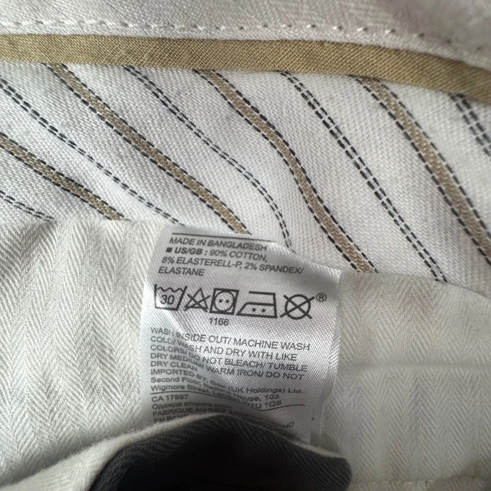 Banana Republic Aiden Chino Men 35x30 Grey Slim Fit Stretch Pants